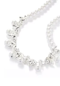 Marquise Crystal Pearl Frontal Necklace