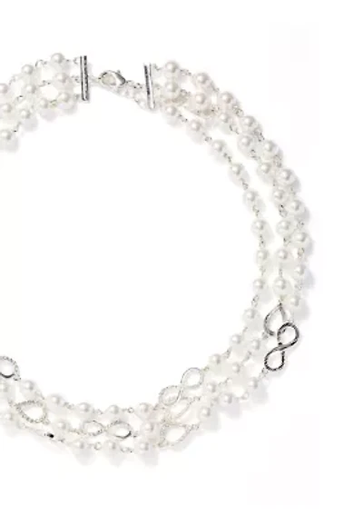 Pearl Infinity Multirow Necklace