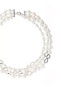 Pearl Infinity Multirow Necklace