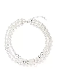 Pearl Infinity Multirow Necklace