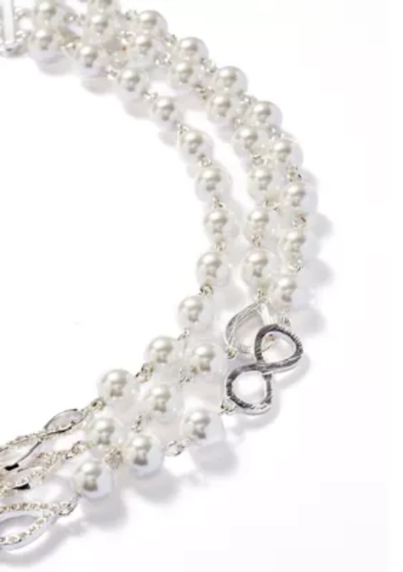 Pearl Infinity Multirow Necklace