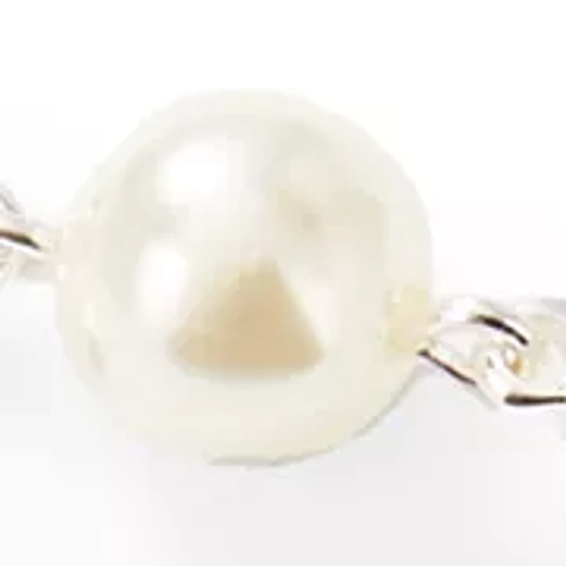 Bow and Pearl Collar Necklace