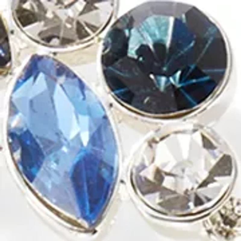 Multi-Cluster Stone Collar Necklace