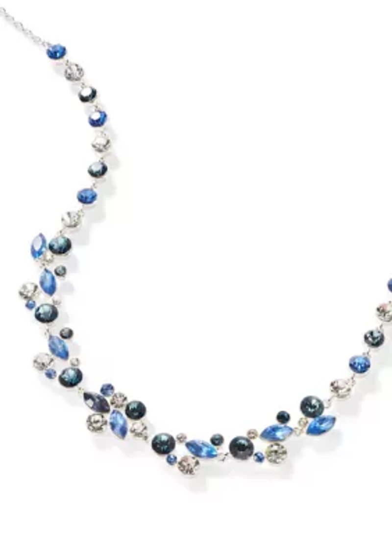 Multi-Cluster Stone Collar Necklace