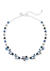 Multi-Cluster Stone Collar Necklace