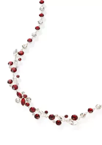 Multi-Cluster Stone Collar Necklace