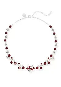 Multi-Cluster Stone Collar Necklace