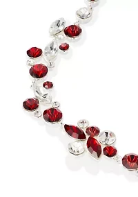 Multi-Cluster Stone Collar Necklace