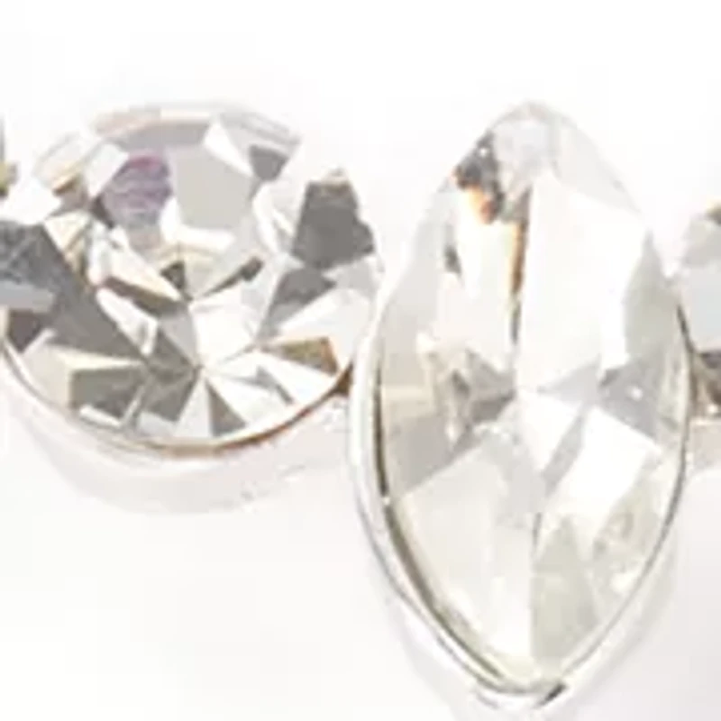 Crystal Frontal Silver Tone Necklace