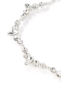 Crystal Frontal Silver Tone Necklace