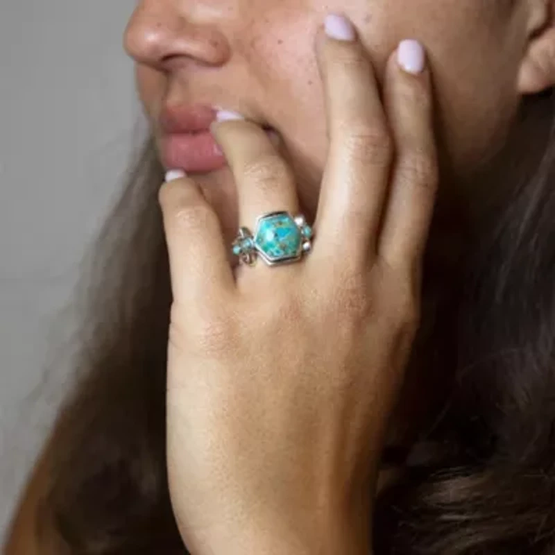 Barse Jewelry Emile Blue Turquoise and Sterling Silver Ring