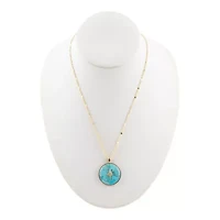 Celestial Blue Turquoise Golden Bypass Ring