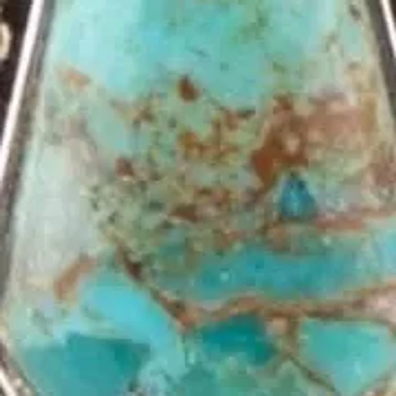 Anemone Long Diamond Blue Turquoise and Silver Necklace