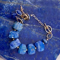 Azul Blue Lapis Chunky Link Bracelet