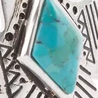 Blue Turquoise and Silver Phoenix Cuff Bracelet