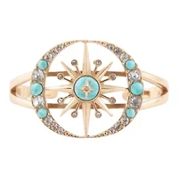 Celestial Turquoise Golden Cuff Bracelet