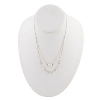 Calming Presence White Howlite and Sterling Silver Necklace