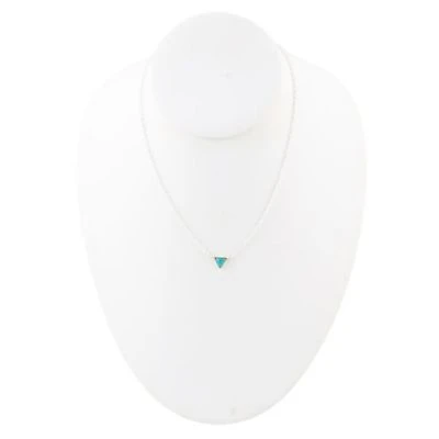 Turquoise and Sterling Silver Trident Necklace