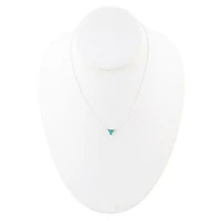 Turquoise and Sterling Silver Trident Necklace