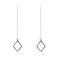 Sterling Silver Geometric Threader Earrings