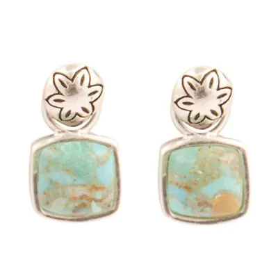 Little Bits Blue Turquoise Post Silver Earrings