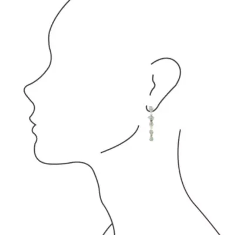 Durango Blue Turquoise and Silver Linear Post Earrings