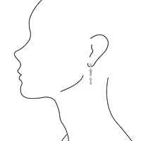 Durango Blue Turquoise and Silver Linear Post Earrings