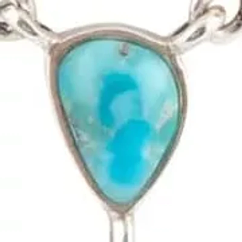 Durango Blue Turquoise and Silver Y-Necklace