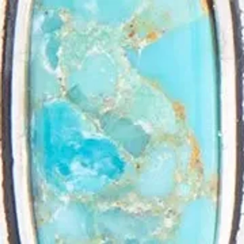 Emile Blue Turquoise Silver Dangle Earrings