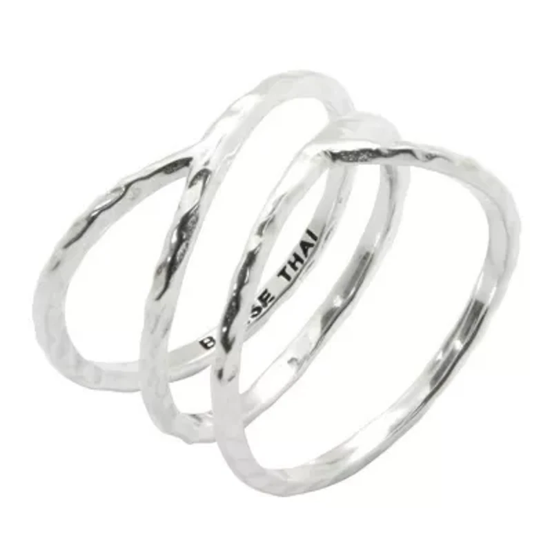 Criss Cross Sterling Silver Ring