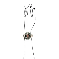 Sedona Turquoise Goldstone Statement Cuff Bracelet