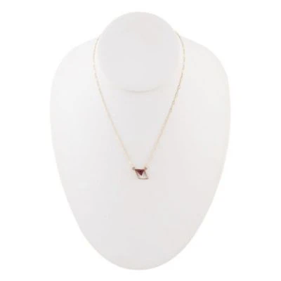 Corundum and Bronze Triangle Necklace