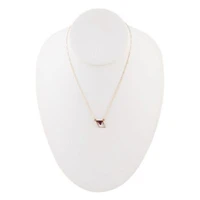 Corundum and Bronze Triangle Necklace