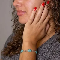 Barse Jewelry Linked Blue Turquoise and Sterling Silver Bracelet