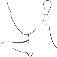 Drop a Line Chrysocolla and Sterling Silver Earrings