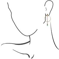 Drop a Line Turquoise and Bronze Earrings