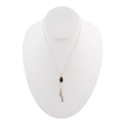 Double Or Nothing Quill Onyx and Sterling Silver Necklace