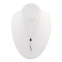 Double Or Nothing Quill Onyx and Sterling Silver Necklace