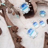 Scenic Beach Blue Larimar and Silver Cuff Bracelet