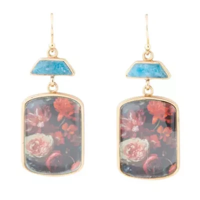 Scenic Golden Drop Earrings