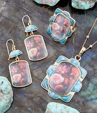Scenic Golden Drop Earrings