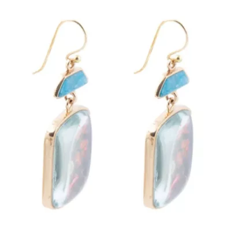 Scenic Golden Drop Earrings