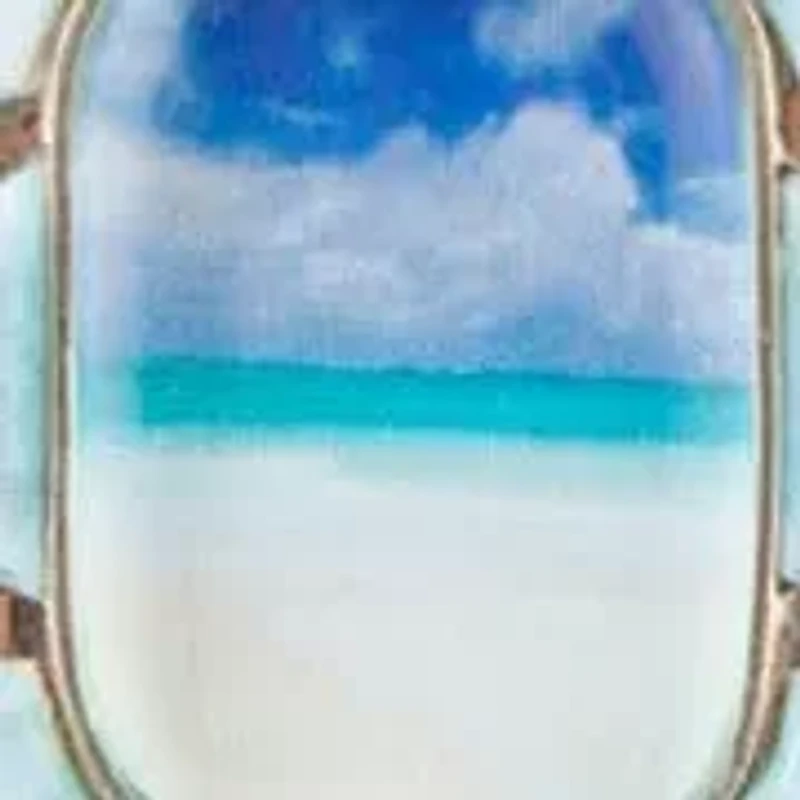 Scenic Beach Blue Larimar and Silver Pendant Necklace