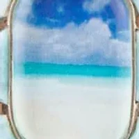 Scenic Beach Blue Larimar and Silver Pendant Necklace