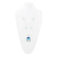 Scenic Beach Blue Larimar and Sterling Silver Pendant Necklace