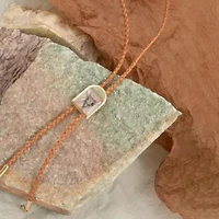 Steer Skull Green Aventurine Golden Leather Bolo Necklace