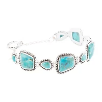 Sedona Blue Turquoise and Silver Toggle Bracelet
