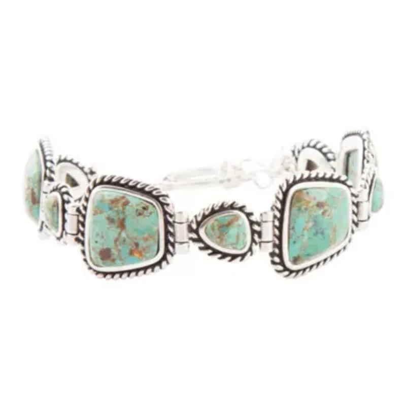 Sedona Turquoise and Sterling Silver Toggle Bracelet