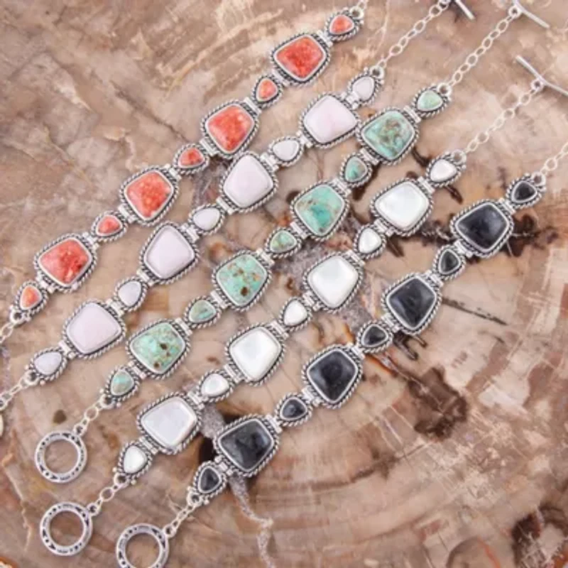 Sedona Turquoise and Sterling Silver Toggle Bracelet