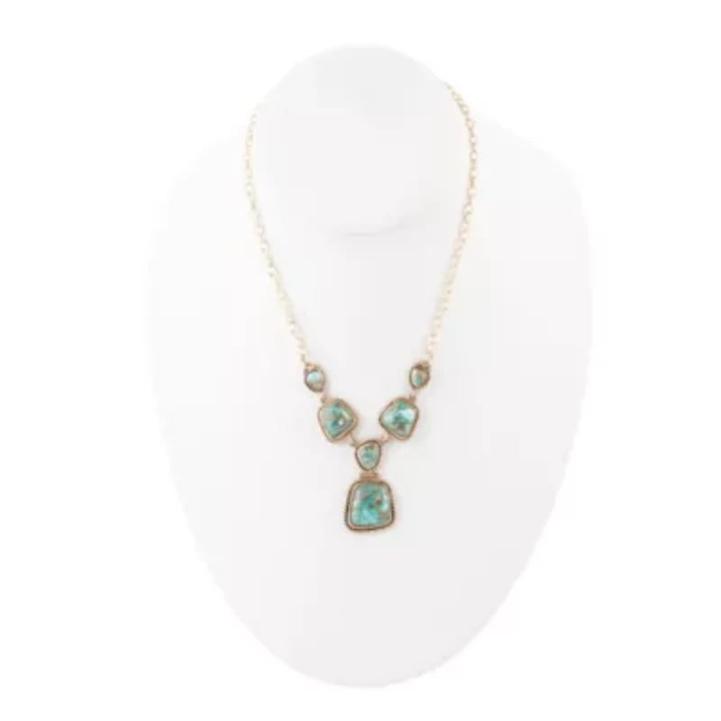 Earth and Sky Bronze Turquoise Necklace